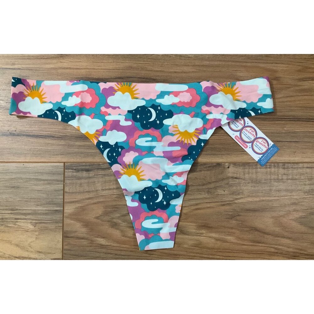 NWT Cheek Boss Stary Clouds and Stars Thong    Size: Large